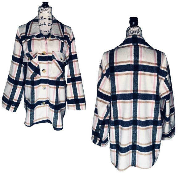 VIGOSS - Plaid Flannel Plus Size Shacket (Shirt + Jacket) Size 1 X NWOT - Picture 14 of 16